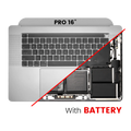 Topcase m. Akku+Tastatur MacBook Pro 16 A2141 US OEM B/C Space Gray