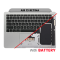 Top Case mit Tastatur Akku MacBook Air 13 A1932 US gebraucht OEM A Space Grau