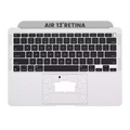Top Case with Keyboard for MacBook Air 13" A2337 (2020) (Used OEM Part: Grade New) (US Keyboard) (Silver)