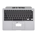 Top Case with Keyboard for MacBook Air 13" A2337 (2020) – Space Gray – Used OEM Disassembly, Grade A – US Keyboard