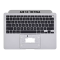 Top Case mit Tastatur MacBook Air 13" A2337 OEM Pull Neu Grau US