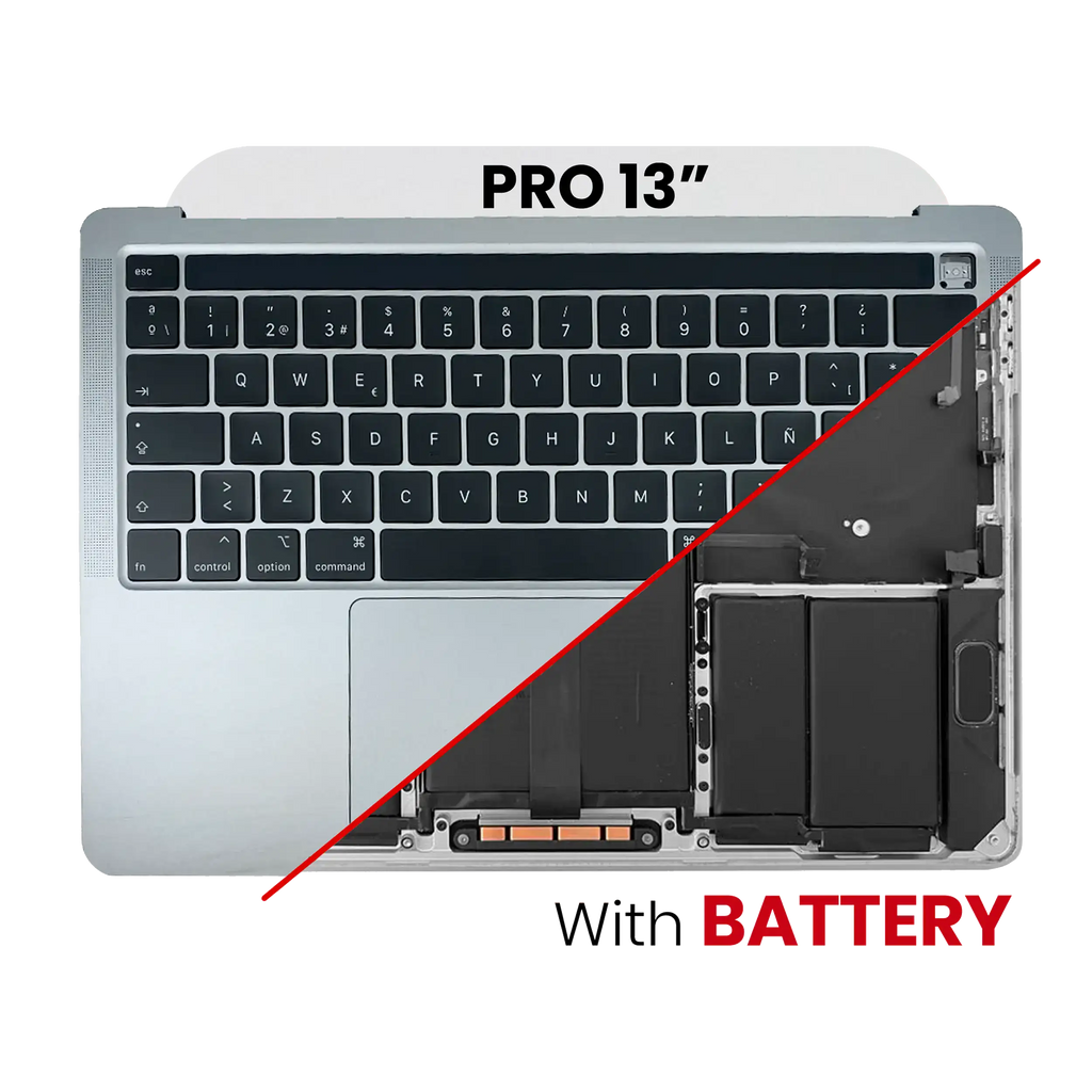 Topcase with Battery and Keyboard for MacBook Pro 13" A2251 (2020) (UK Keyboard) (Silver)