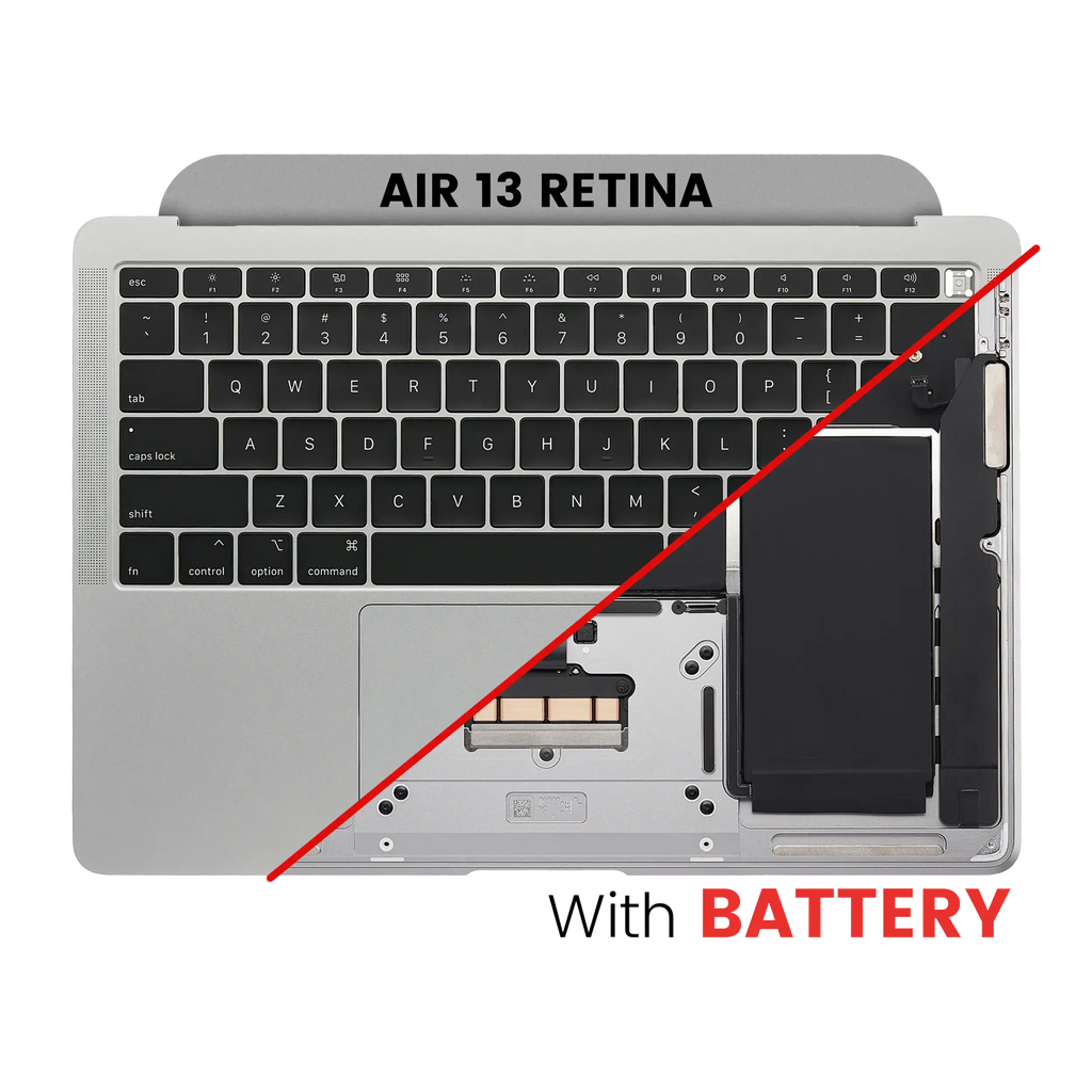 TopCase+Tastatur+Akku f. MacBook Air 13 A1932 (18/19) US Space Gray Gebrauchter Ausbau/Pull New