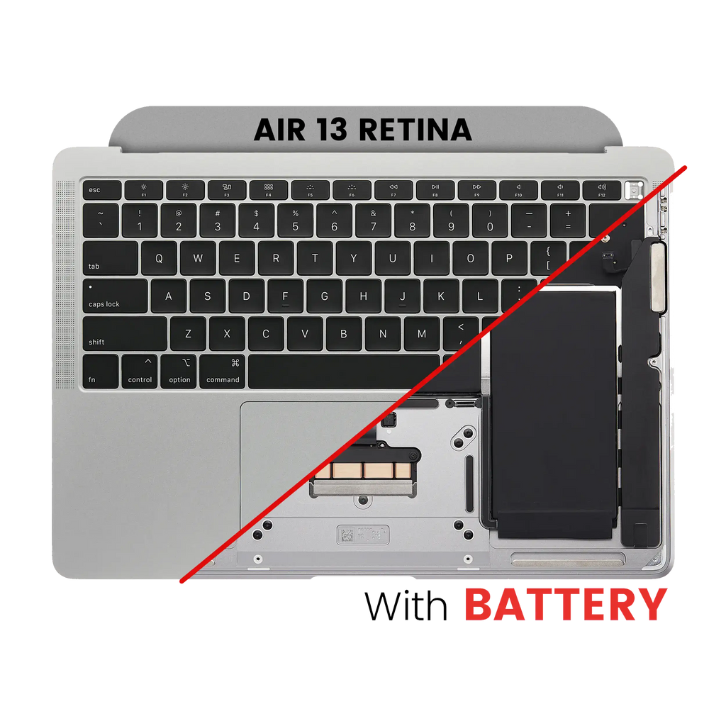 Top Case with Keyboard and Battery for MacBook Air 13" A1932 (2018/2019) (US Keyboard) (Used OEM Pull, Quality B) Space Gray