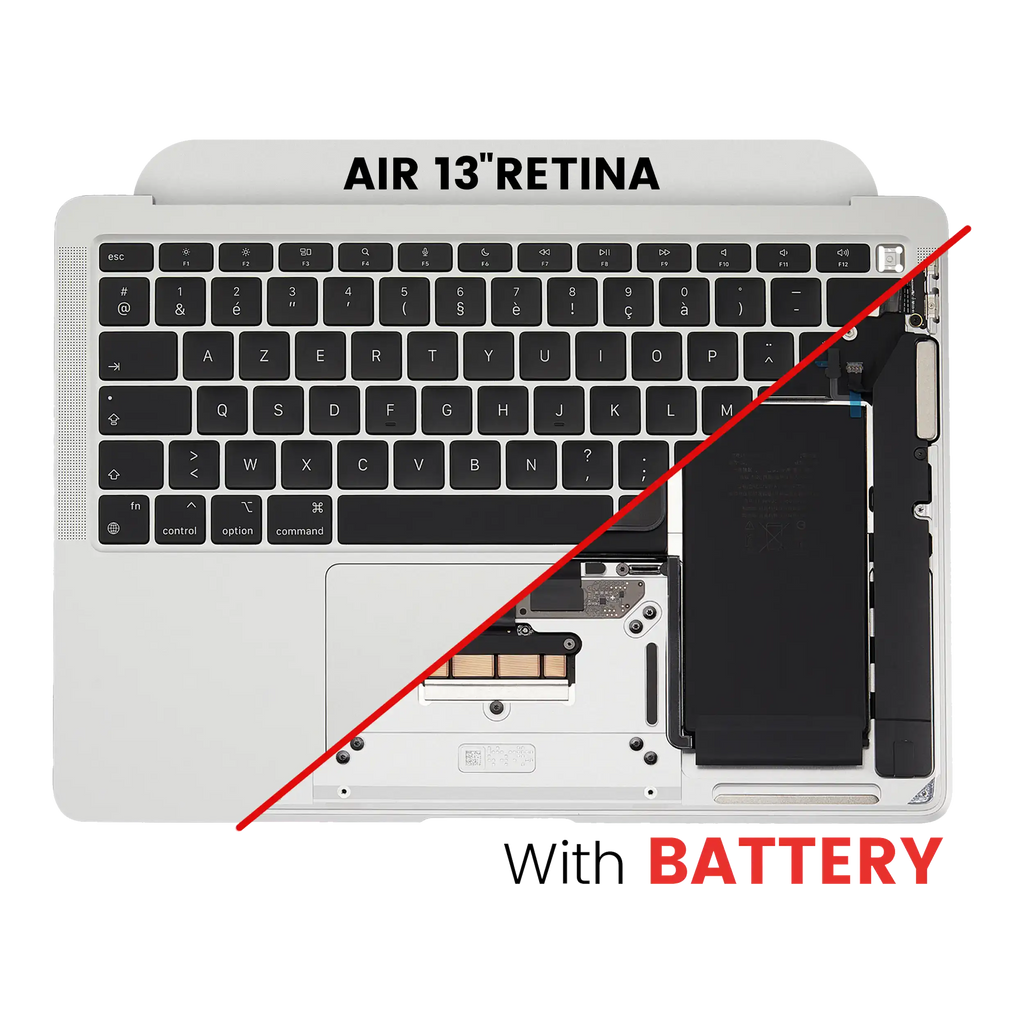 Topcase mit Akku+Tastatur für MacBook Air A2337 Silber UK-Tastatur (A)