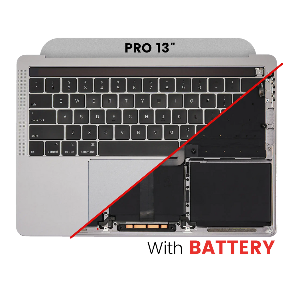 Topcase mit Akku & Tastatur für MacBook Pro 13 A2159 US Space Gray A-Qualität