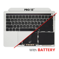 Topcase mit Akku + Tastatur für MacBook Pro 13" A2159 Silber US-Tastatur