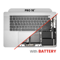 Apple MacBook Pro 16" A2141 Topcase Akku Tastatur US Silber Neuwertig