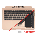 Topcase mit Akku & Tastatur für MacBook Air 13 A2337 (Gold, US-Tastatur)