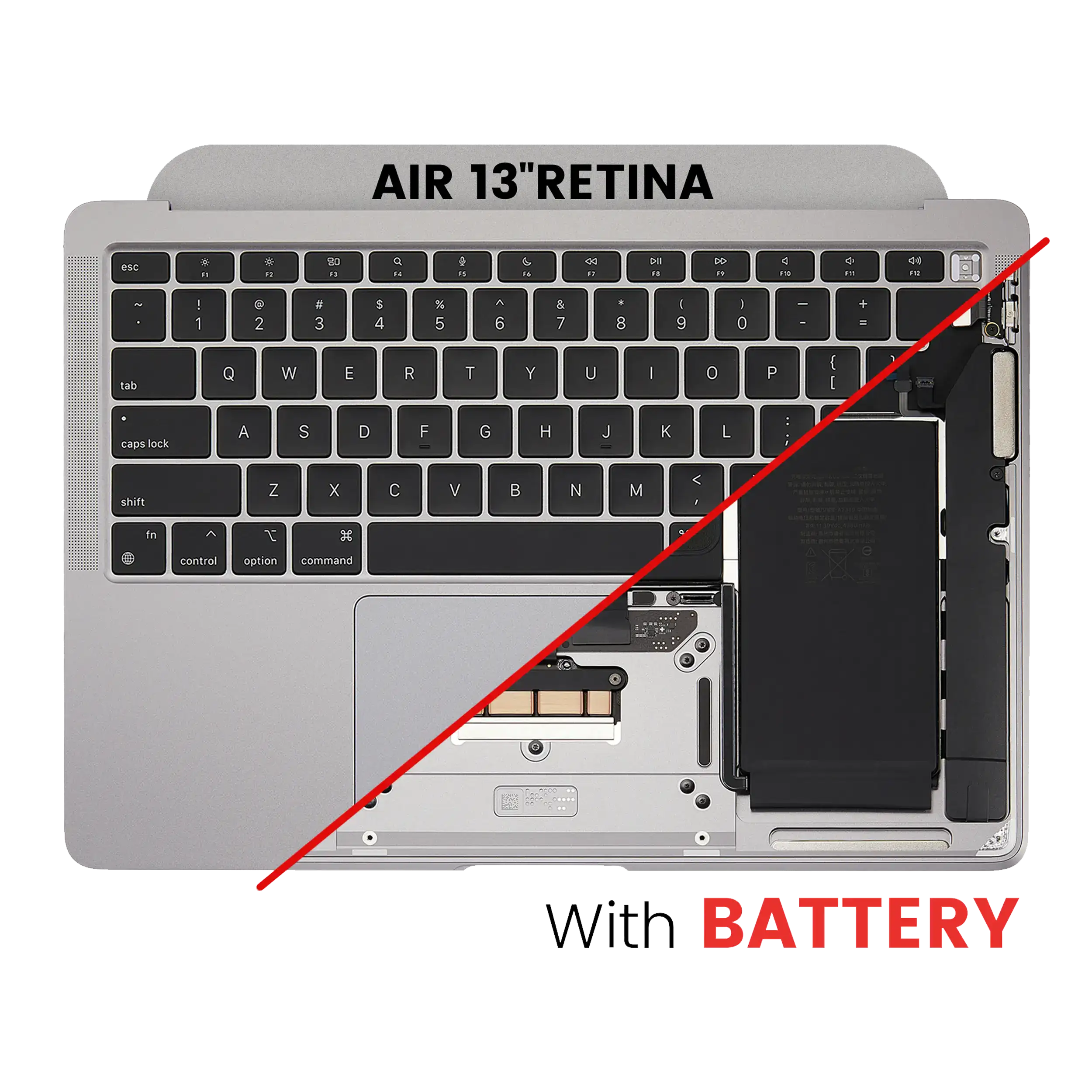 Top Case with Battery and Keyboard for MacBook Air 13" A2337 (2020) Space Gray (US Keyboard)