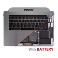 Topcase mit Akku+Tastatur für MacBook Pro 15" A1990 Silber