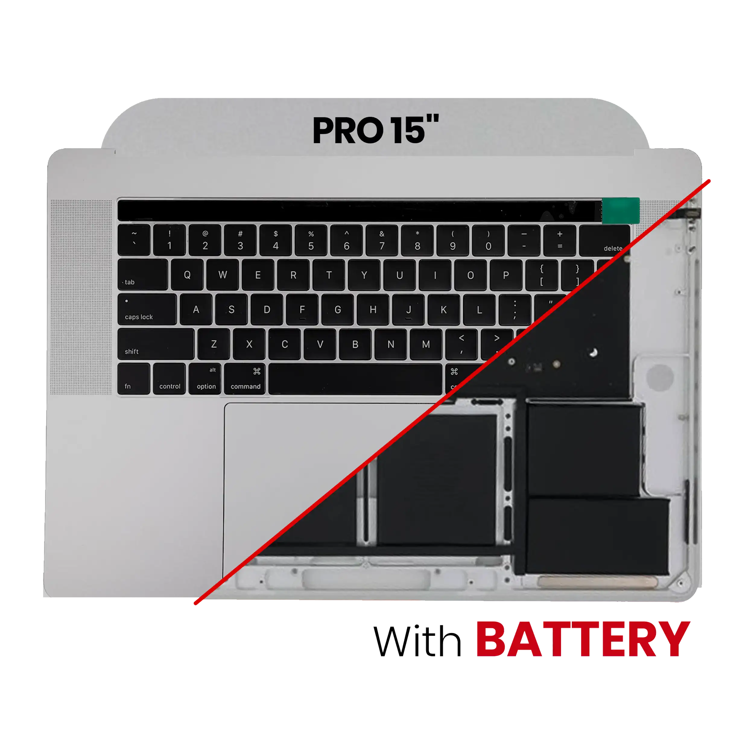 Topcase (with Battery and Keyboard) for MacBook Pro 15" A1707 (2016-2017) (Space Gray) (UK English)