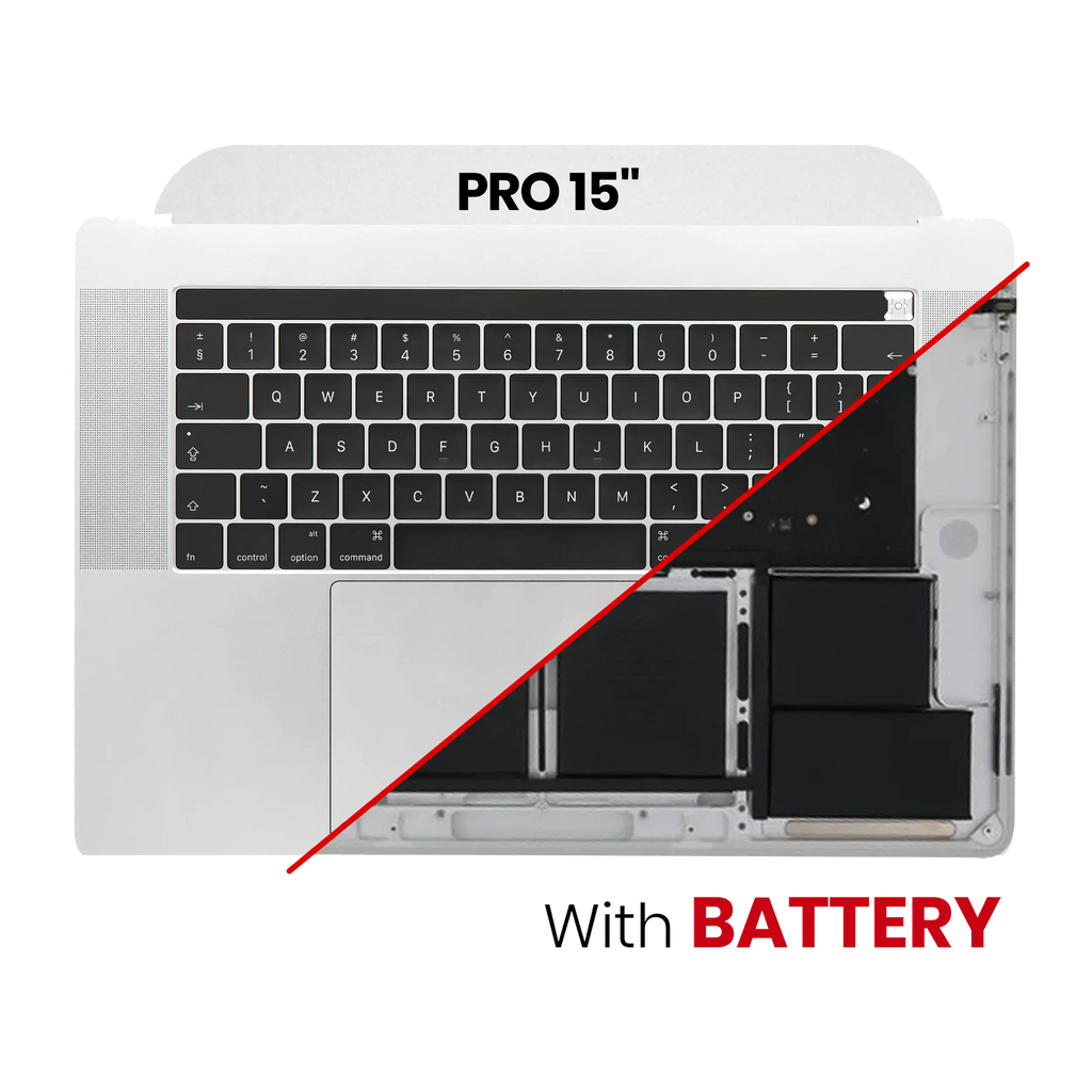 Topcase mit Akku und Tastatur für MacBook Pro 15" A1707 Silber