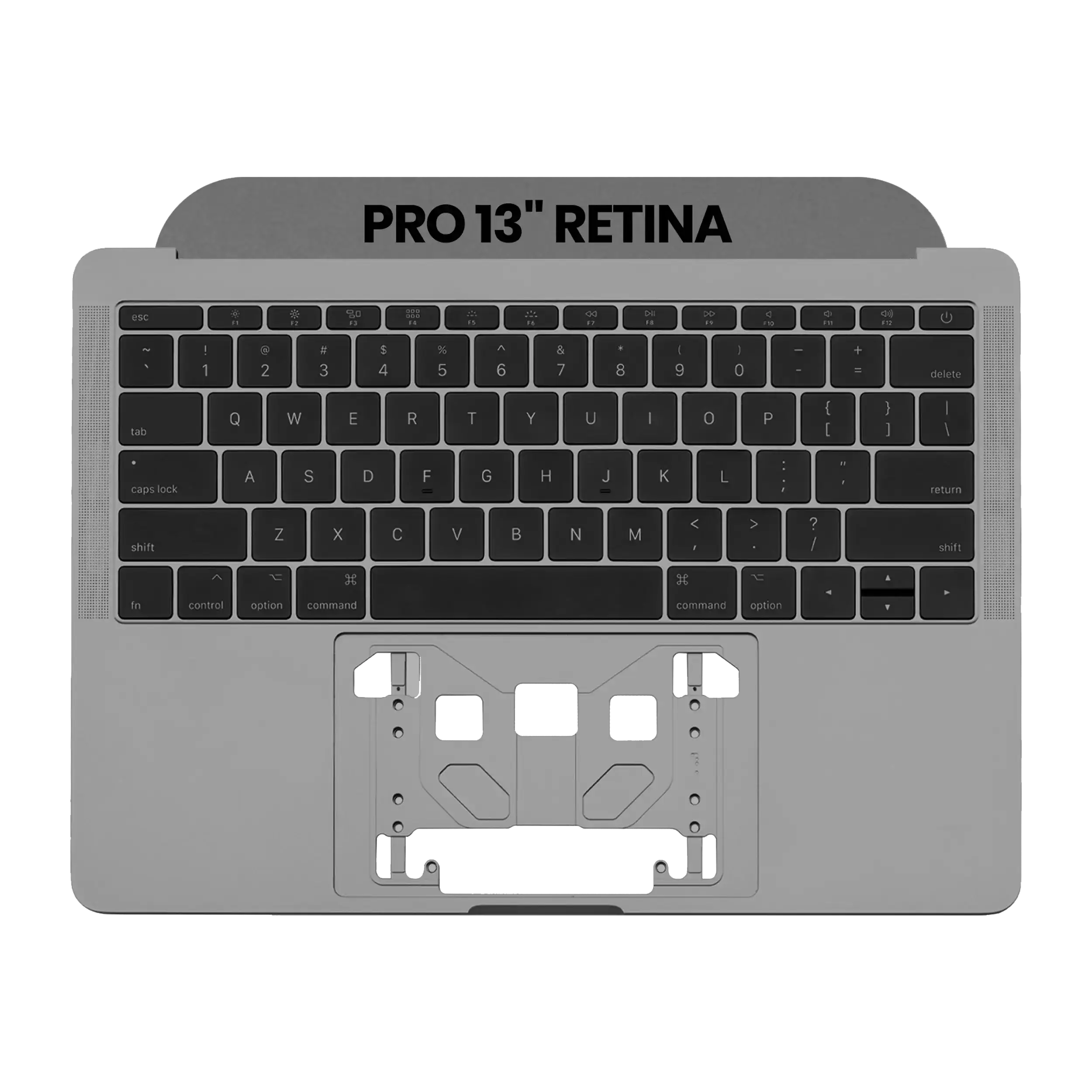 Top Case Tastatur MacBook Pro 13 A1708 US Gebrauchter Ausbau/Pull Neuwertig Space Grau
