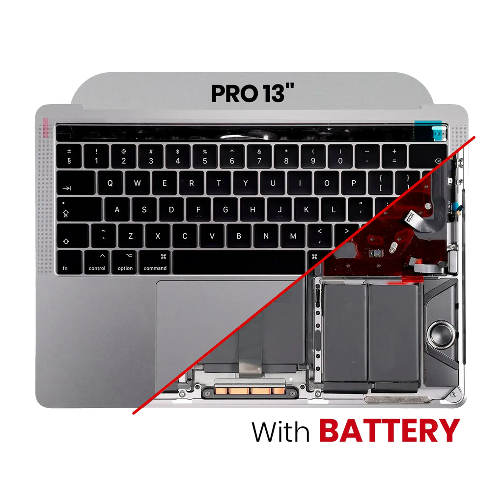 Apple MacBook Pro 13" A1706 Topcase mit Akku & Tastatur (Space Grau, UK)