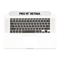 Top Case Tastatur MacBook Pro 15" A1398 Silber OEM Neuwertig