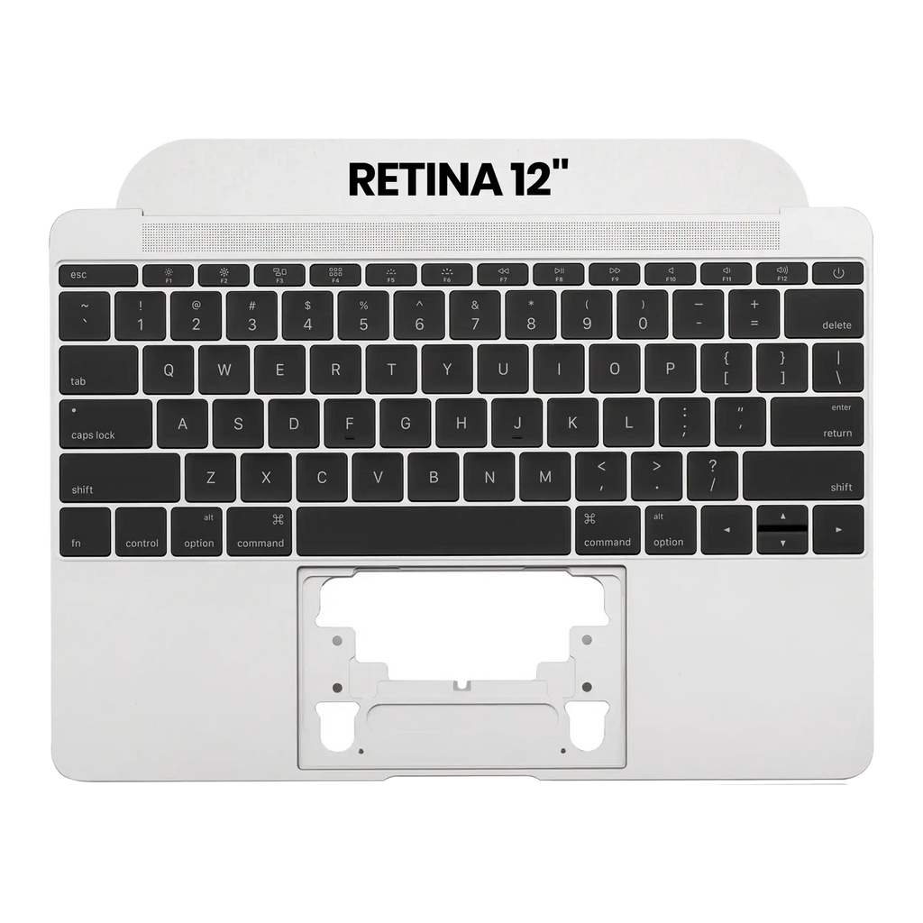 Top Case Tastatur Mikro MacBook 12 A1534 US English Silber (Gebrauchter Ausbau/Pull)