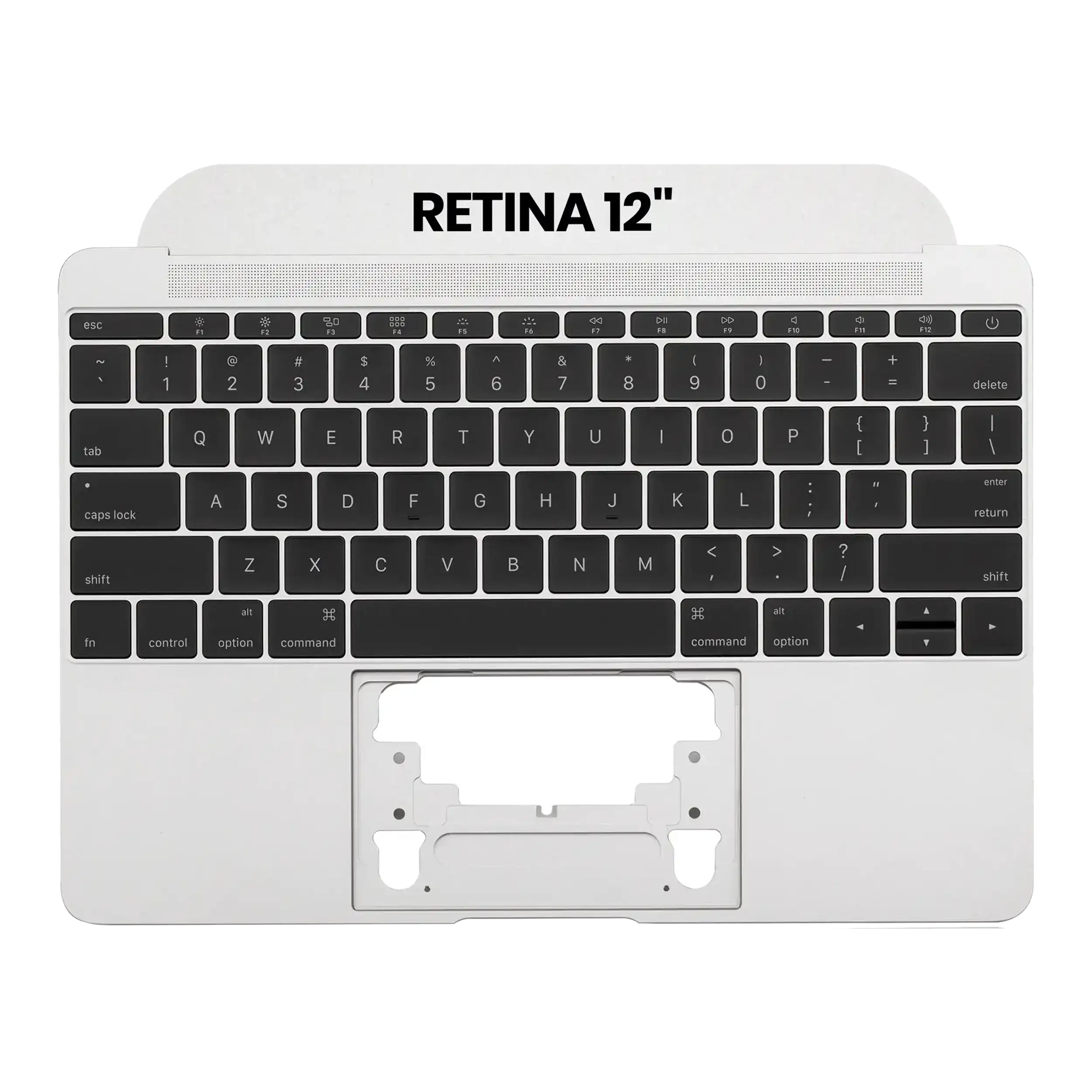 Top Case Tastatur Mikro MacBook 12 A1534 US English Silber (Gebrauchter Ausbau/Pull)