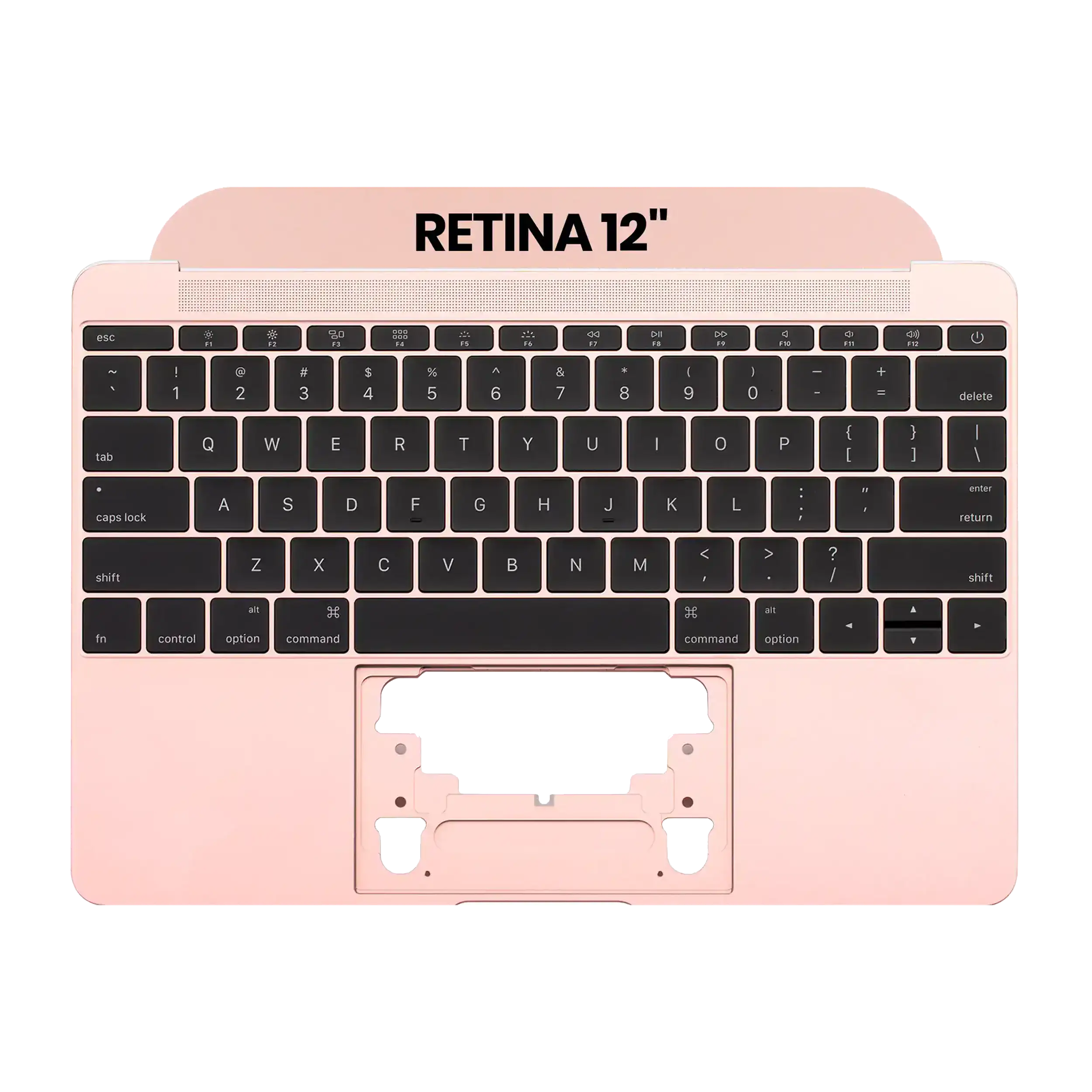 Top Case with Keyboard and Microphone for MacBook 12" A1534 (2016-2017) (US English) (OEM Pull New) (Rose Gold)