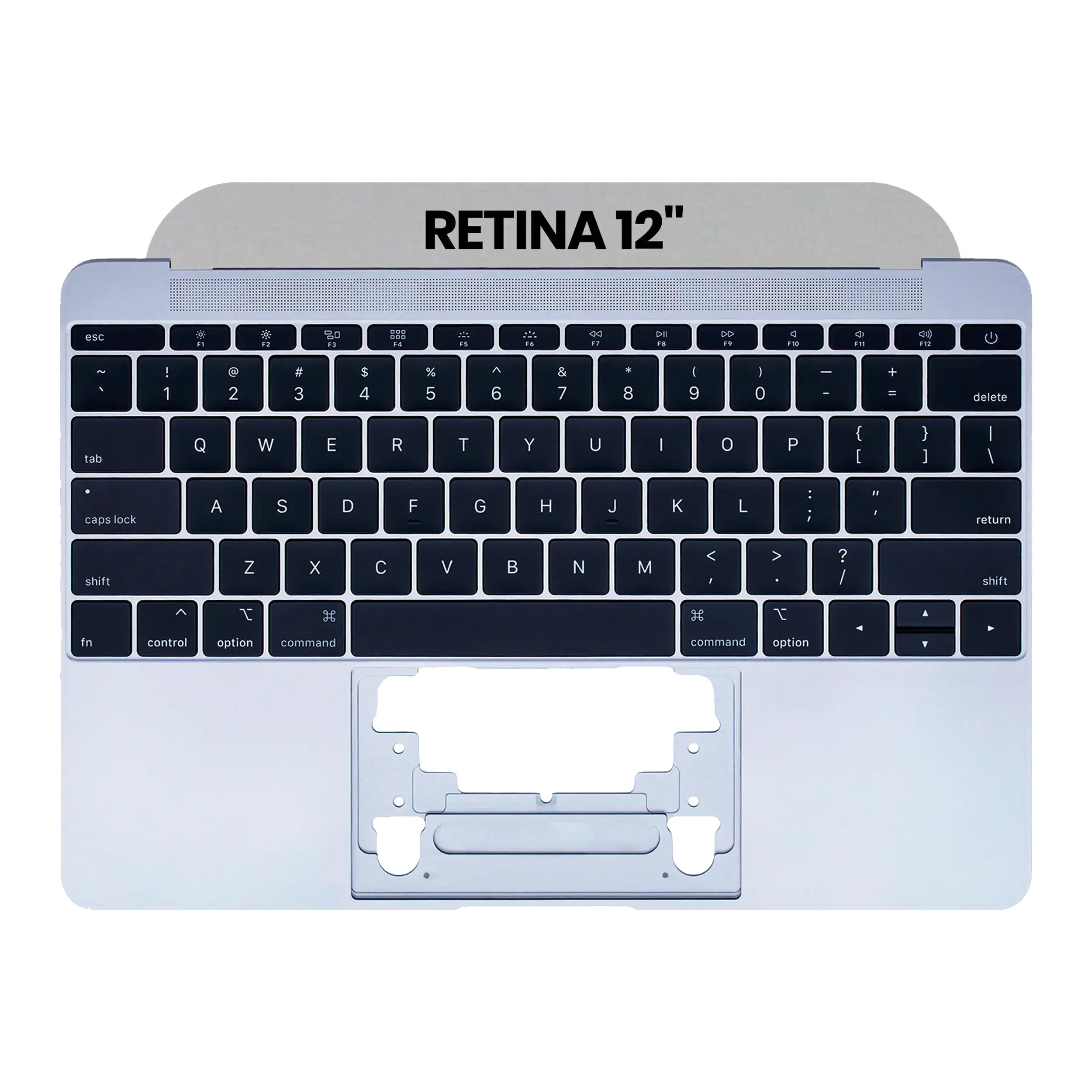 Top Case Tastatur Mikrofon MacBook 12" 2015 Space Grau OEM-Pull-Neuzustand US
