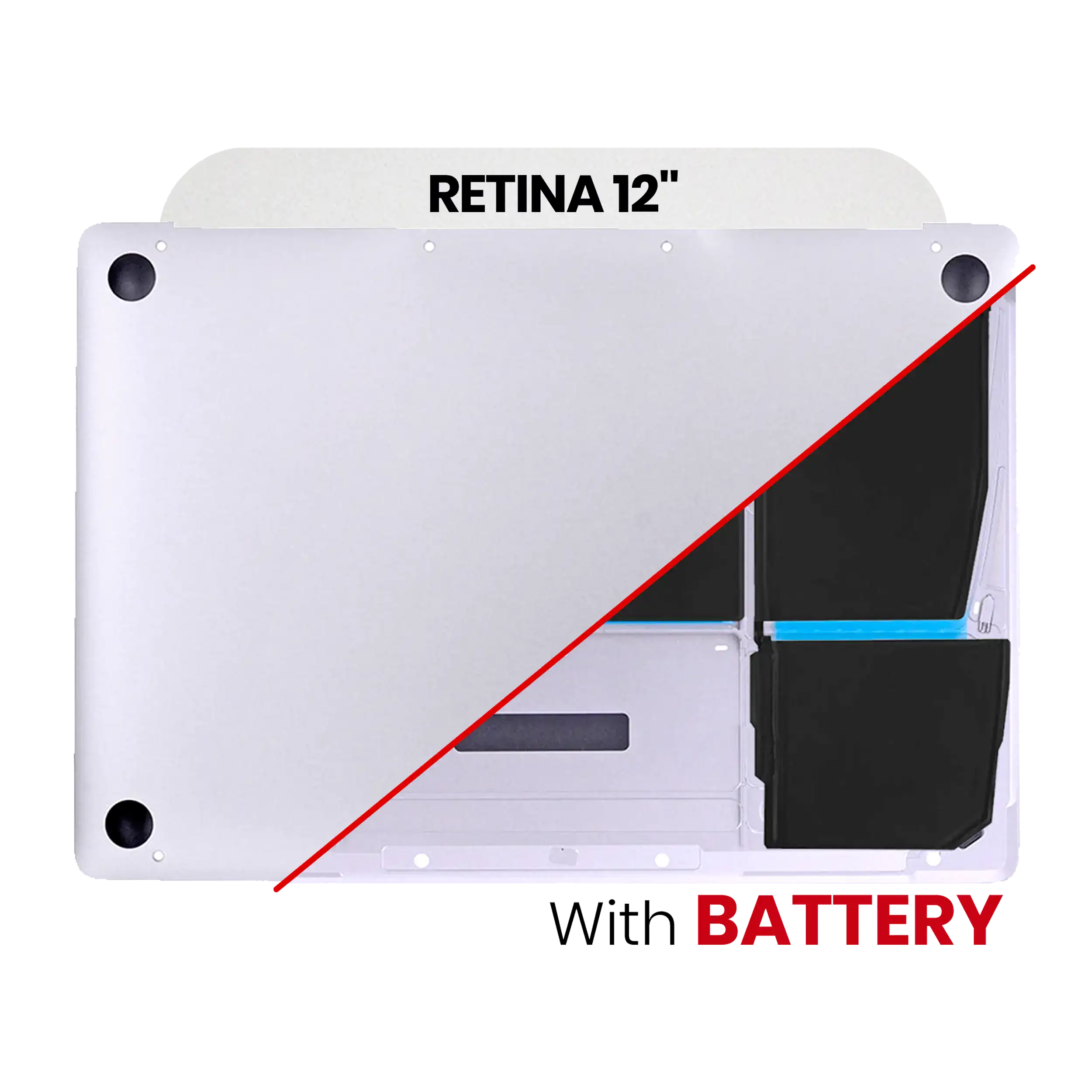 Bottom Case/Frame (A1527) for MacBook 12" A1534 (2015) (Silver)
