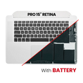 Topcase mit Akku und Tastatur für MacBook Pro 15" A1398 US-Tastatur
