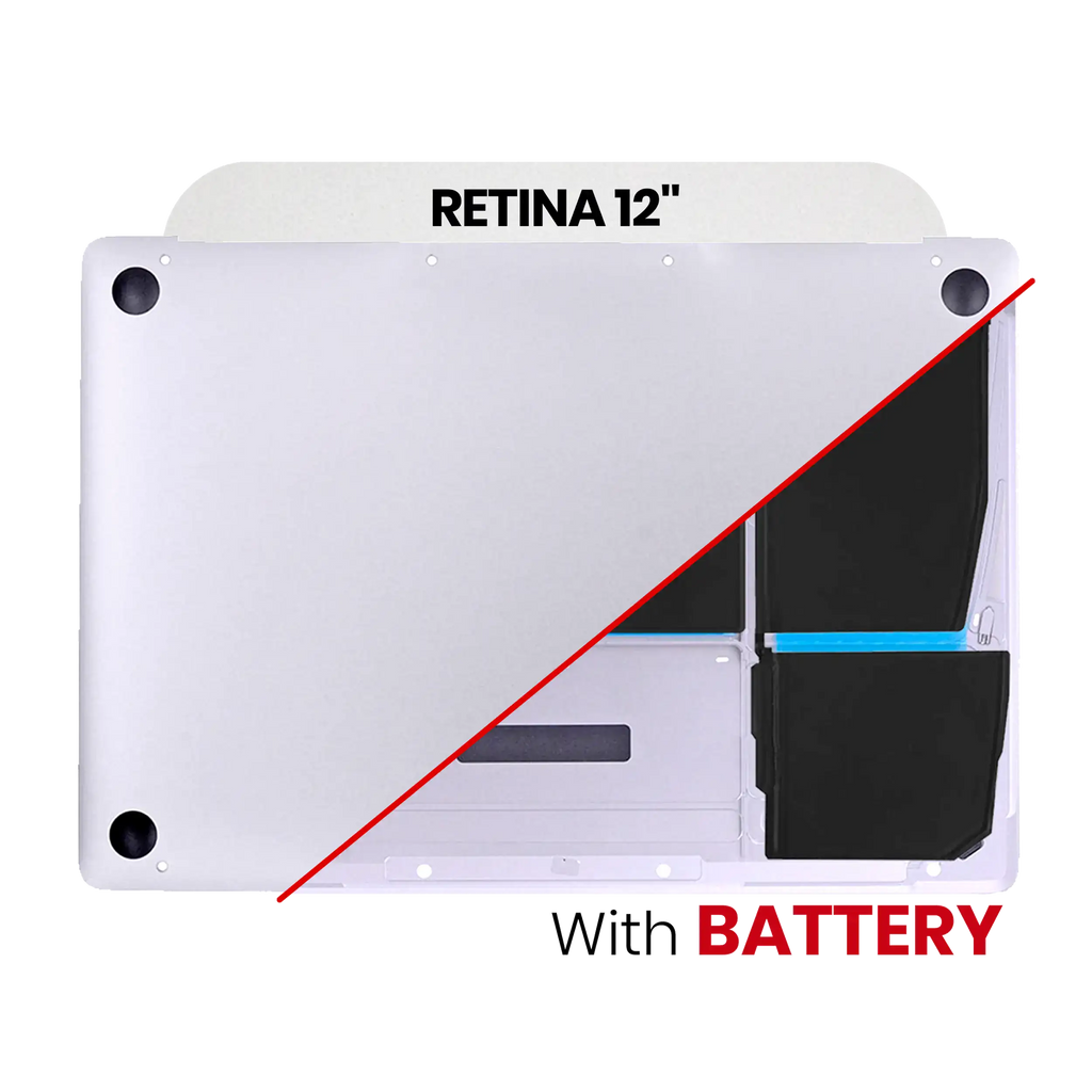 Bottom Back Cover/Frame (A1705) for Apple MacBook 12" A1534 (2016-2017) – Silver