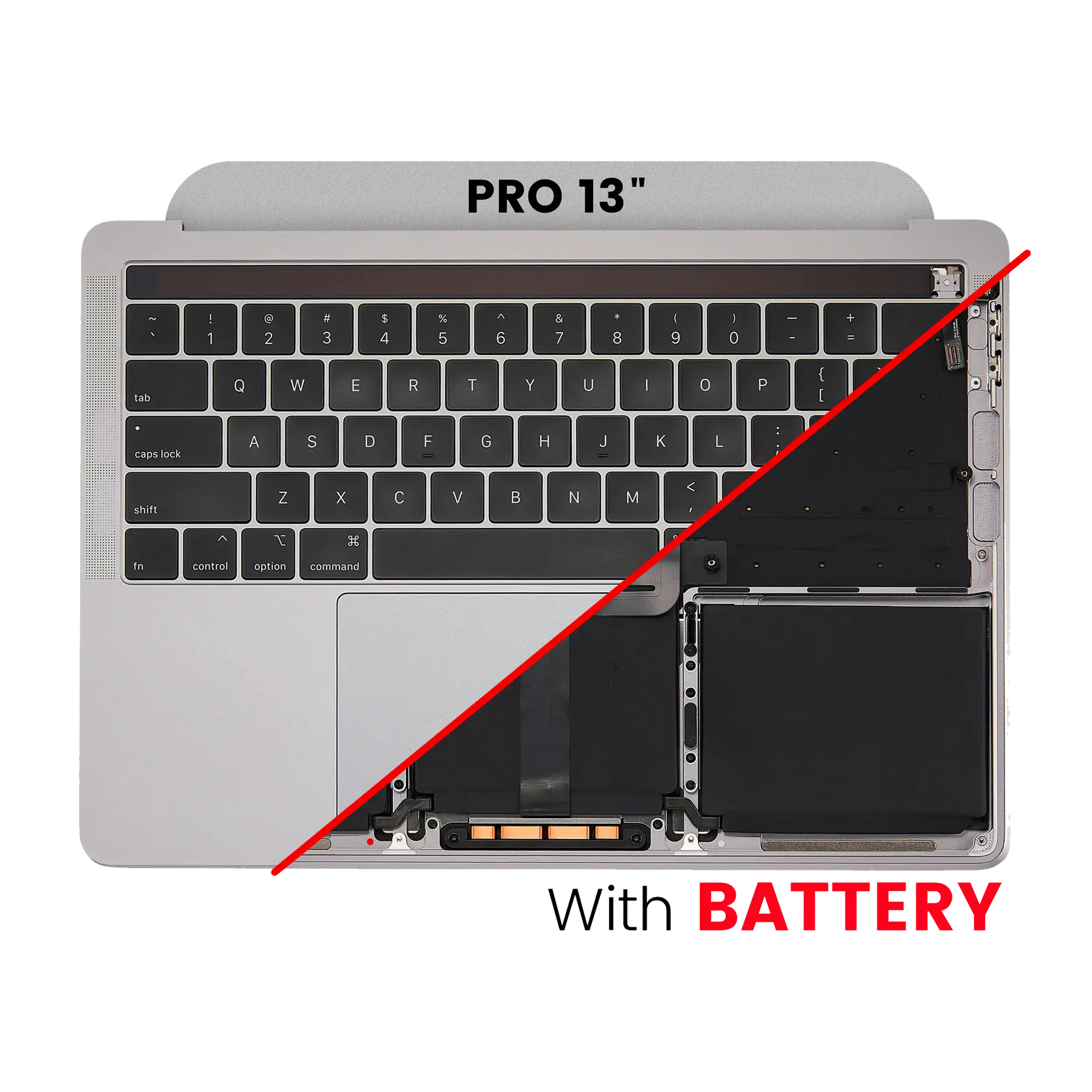 Original OEM-Ausbau Qualität A (gebraucht) – MacBook Pro 13" A2159 2019 Top Case