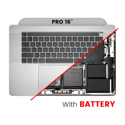 Apple MacBook Pro 16 A2141 Topcase mit Akku Tastatur US Silber OEM Pull A