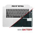 Top Case with Battery and Keyboard for MacBook Pro 15-inch A1398 (2015) (US Keyboard) (Used, Grade B/C)