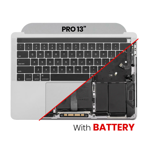 Apple MacBook Pro 13 A1989 Topcase Akku Tastatur Space Gray OEM Pull B/C