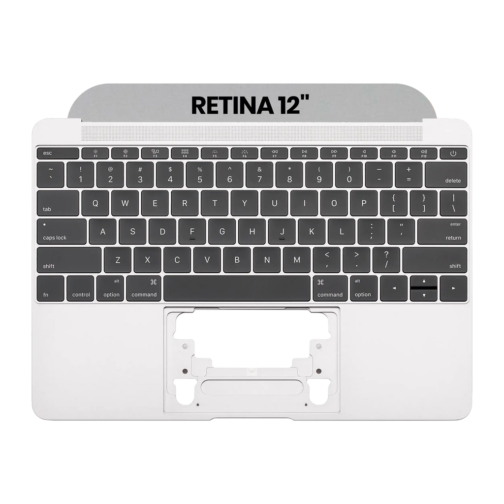 Top Case with Keyboard and Microphone for MacBook 12" A1534 (2016-2017) (US English) (Used OEM Pull, Quality B/C) (Space Gray)