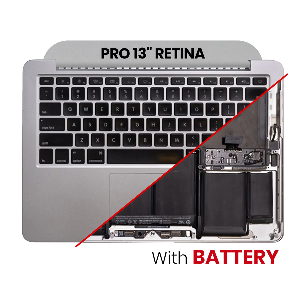 Top Case mit Akku and Keyboard (ANSI US) für MacBook Pro 13" A1502 (2013-2014) (gebrauchter OEM-Ausbau, Qualität B/C)