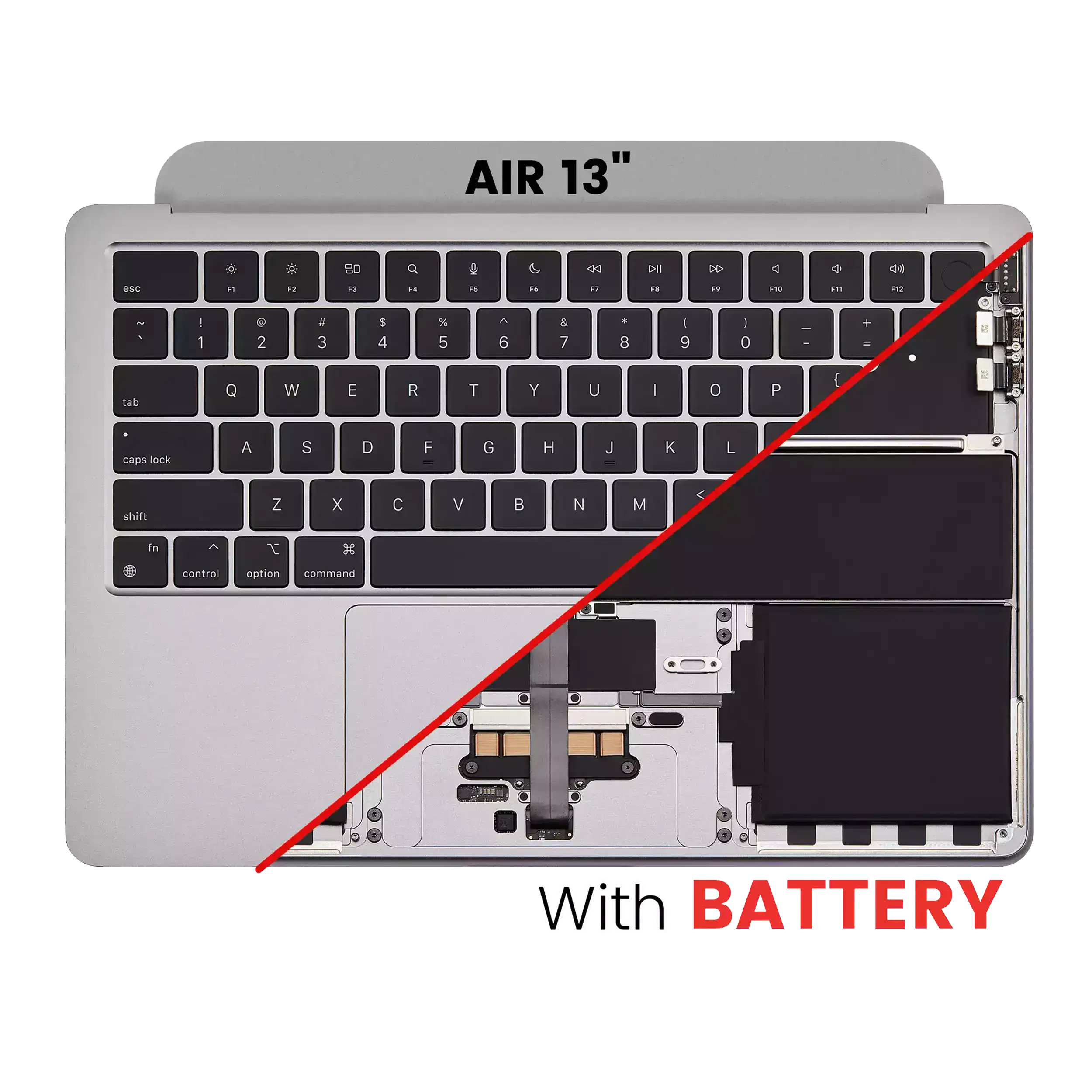 Apple MacBook Air 13" A2681 Top Case Akku Tastatur Space Grau US