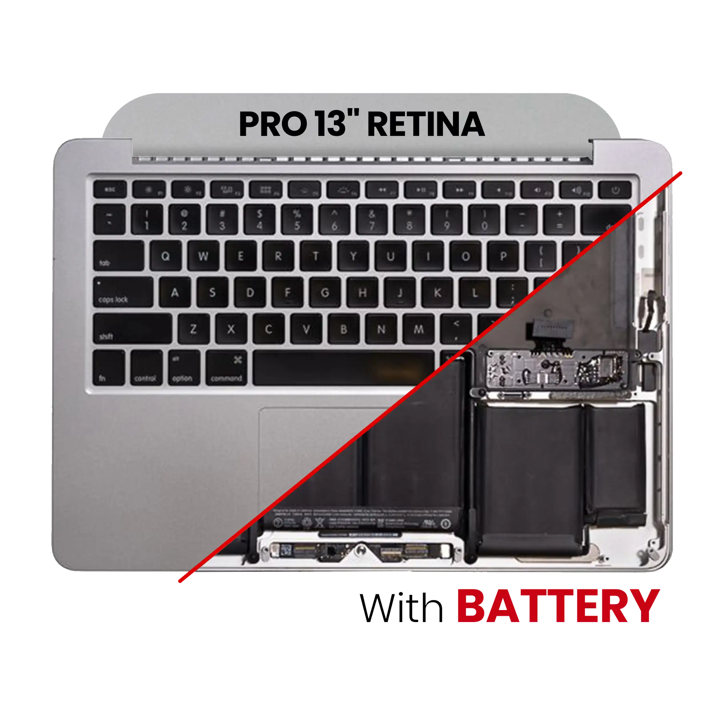 MacBook Pro 13 A1502 Topcase Akku Tastatur Space Grau Original Neuwertig