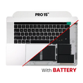 Topcase m. Akku+Tastatur MacBook Pro 15 A1707 Space Grau US-Tast. OEM Pull B/C