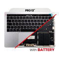 Top Case with Battery and Keyboard for MacBook Pro 13" A1706 (2016) (US Keyboard) (Grade A) (Silver)