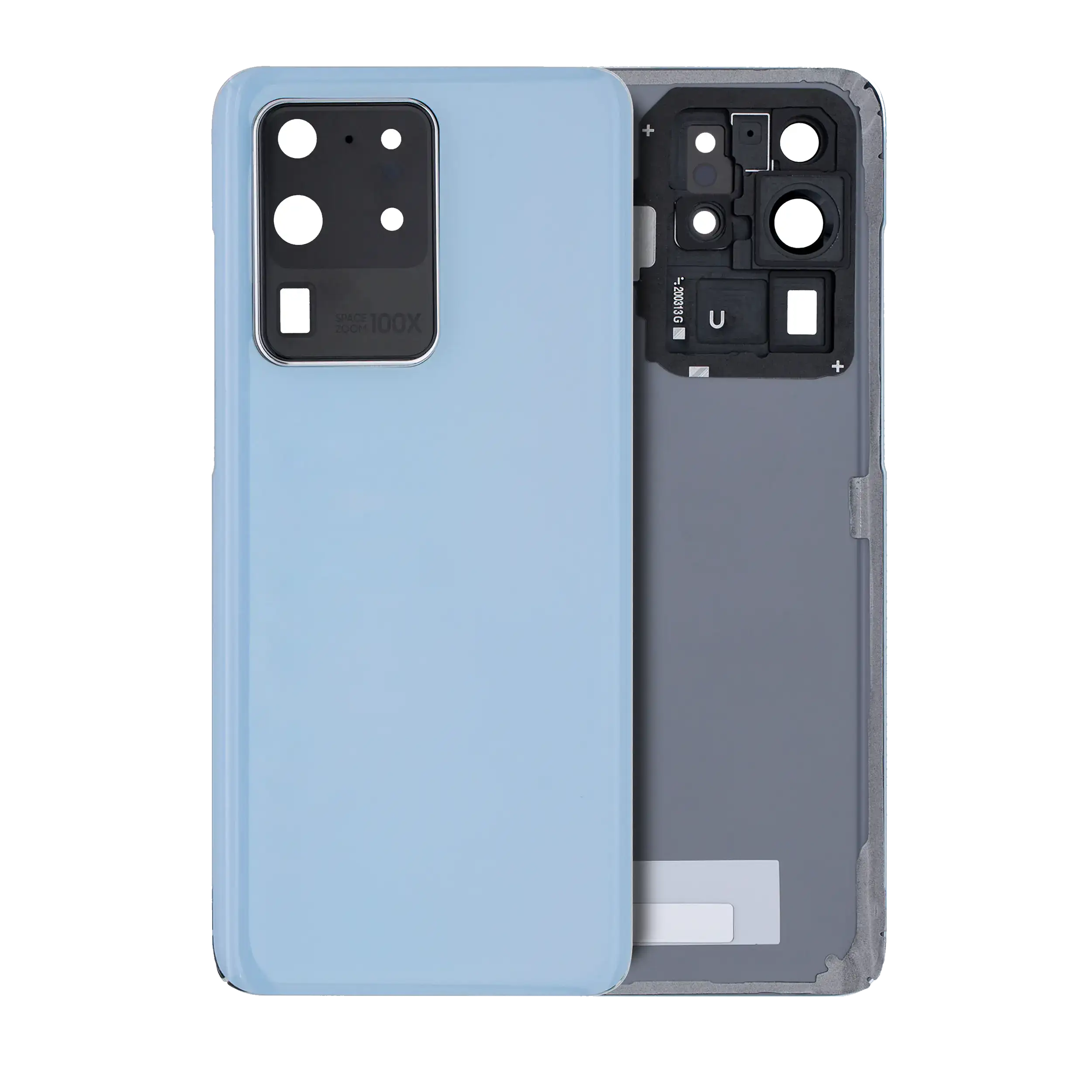Back Cover with Camera Lens for Samsung Galaxy S20 Ultra 5G (No Logo) (Aftermarket Plus) (Cloud Blue)