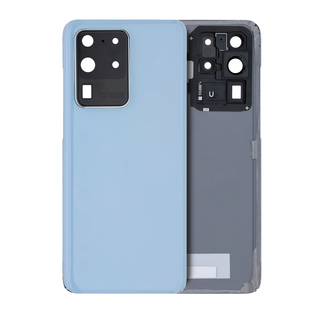 Back Cover with Camera Lens for Samsung Galaxy S20 Ultra 5G (No Logo) (Aftermarket Plus) (Cloud Blue)