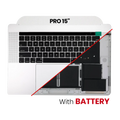 Top Case with Battery and Keyboard for MacBook Pro 15" A1707 (2016-2017) (US Keyboard) (Silver)