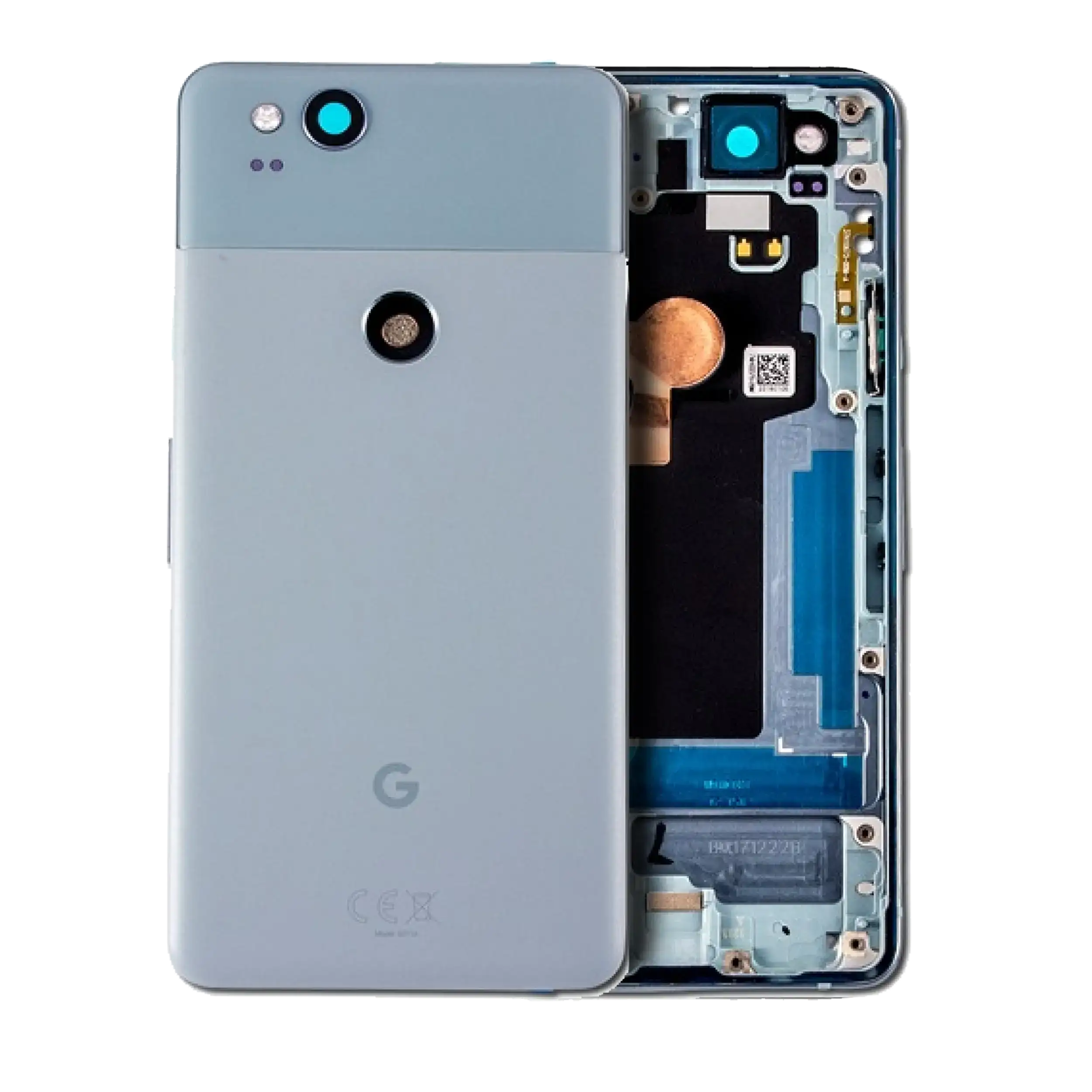 Backcover/Rahmen mit Komponenten für Google Pixel 2 (Kinda Blue) OEM