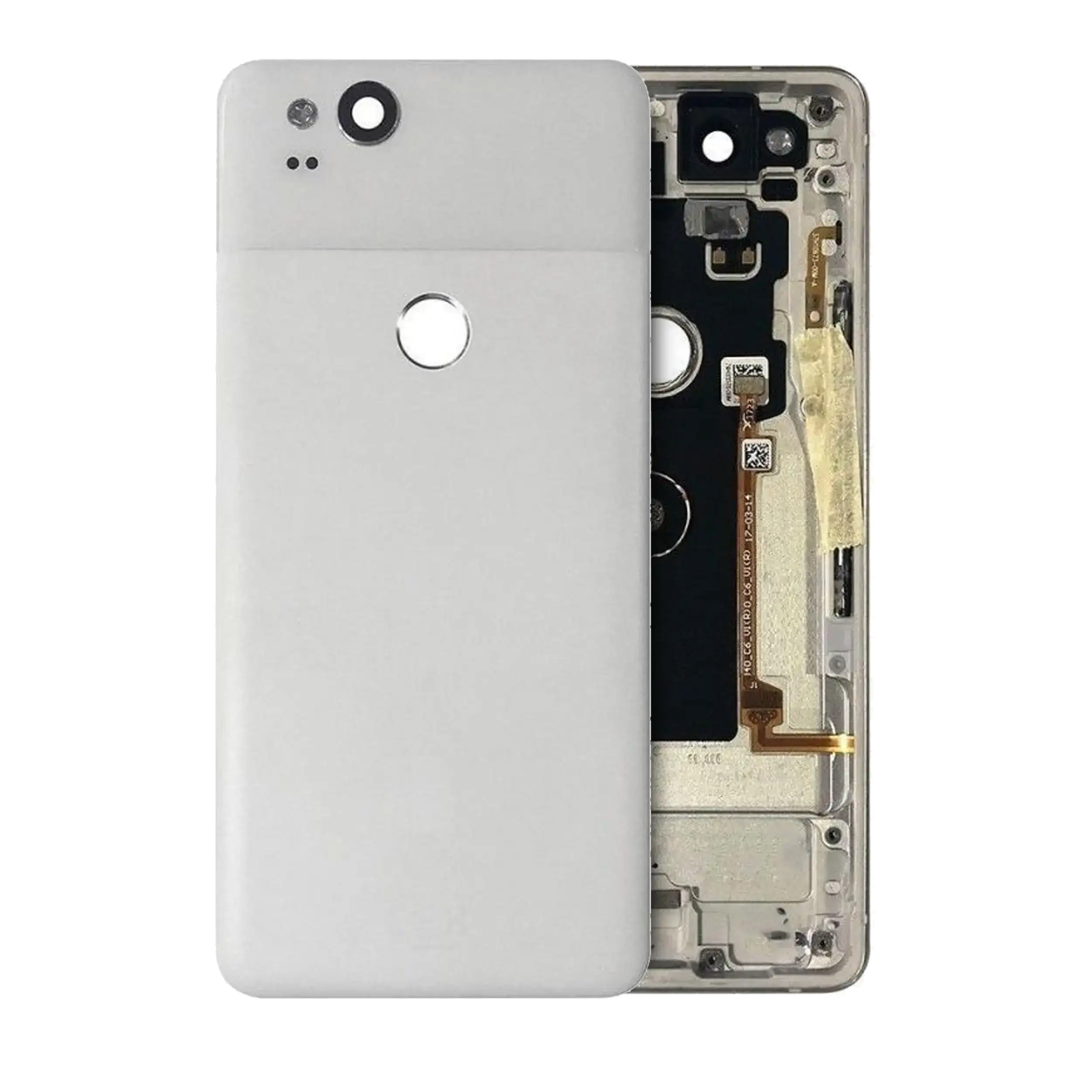 Back Cover/Frame with Pre-installed Small Components for Google Pixel 2 (Original OEM) (Clearly White)