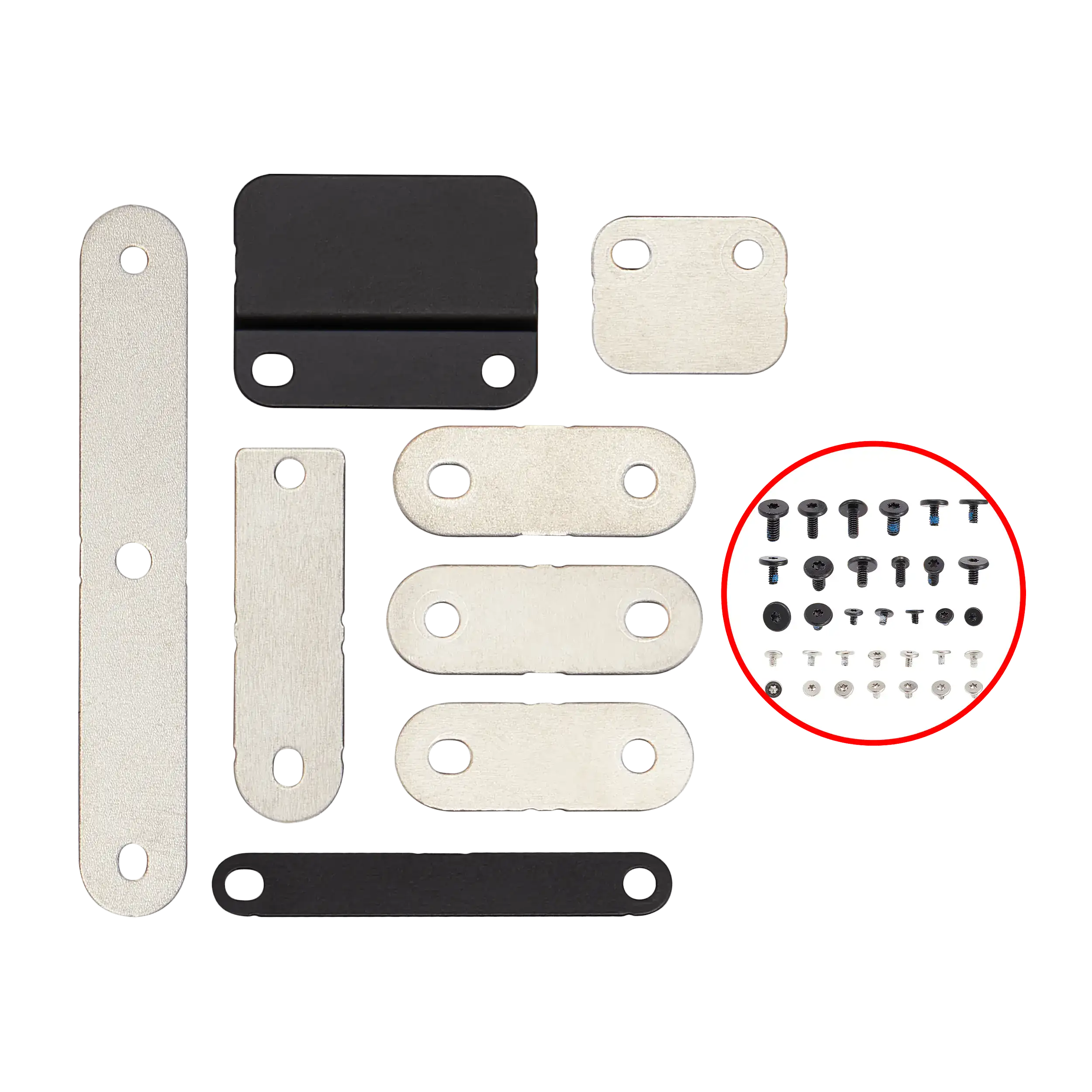Complete set of small metal brackets and screws for MacBook Pro 14" (A2442 / Late 2021)