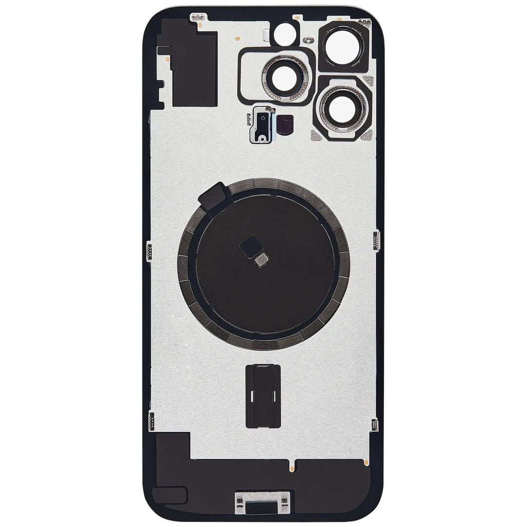 Back cover with MagSafe magnet for iPhone 16 Pro Max (Aftermarket) (White Titanium) (No Logo)