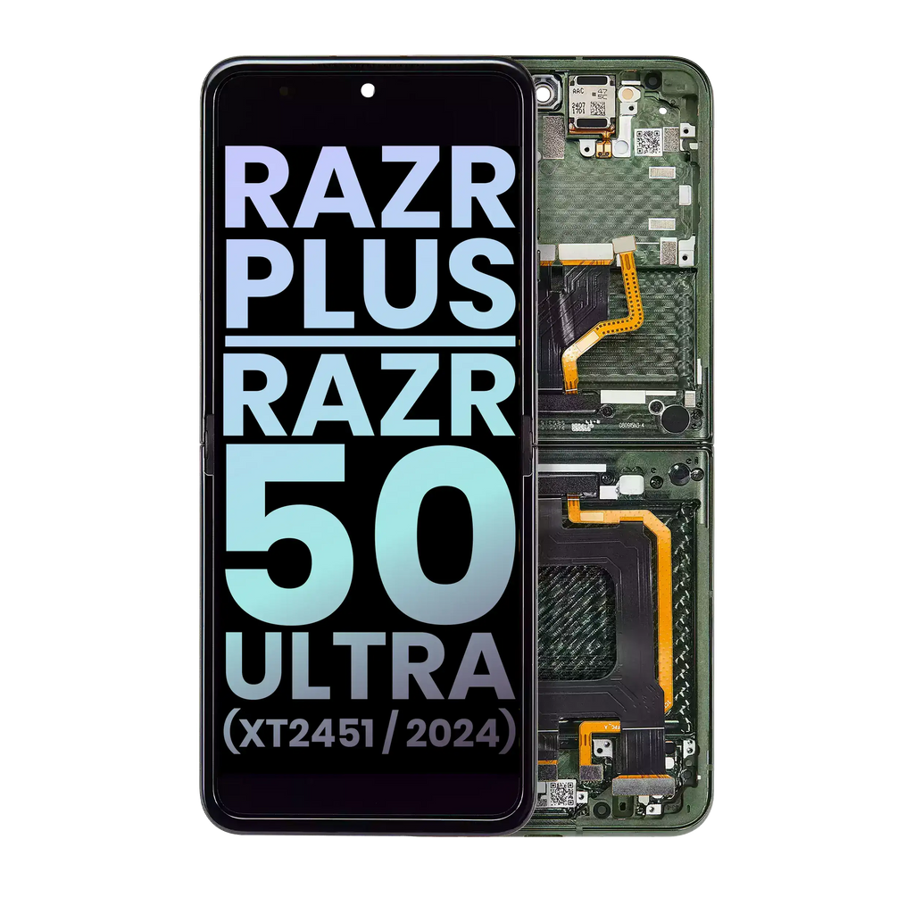 Innen OLED-Display m.Rahmen Motorola Razr Plus 2024/25 50 Ultra Spring Green OEM