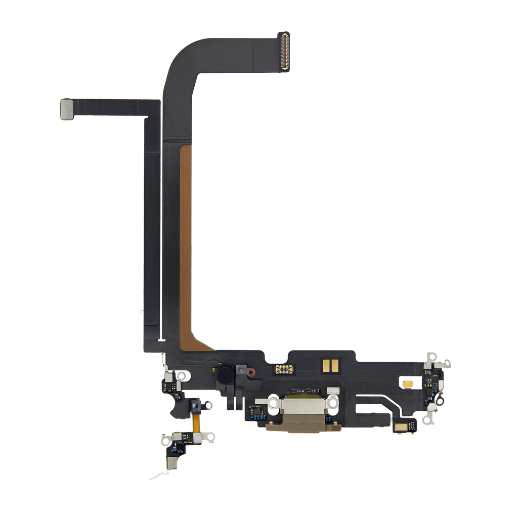 Charging Port Flex Cable for iPhone 13 Pro Max (Premium) (Gold)