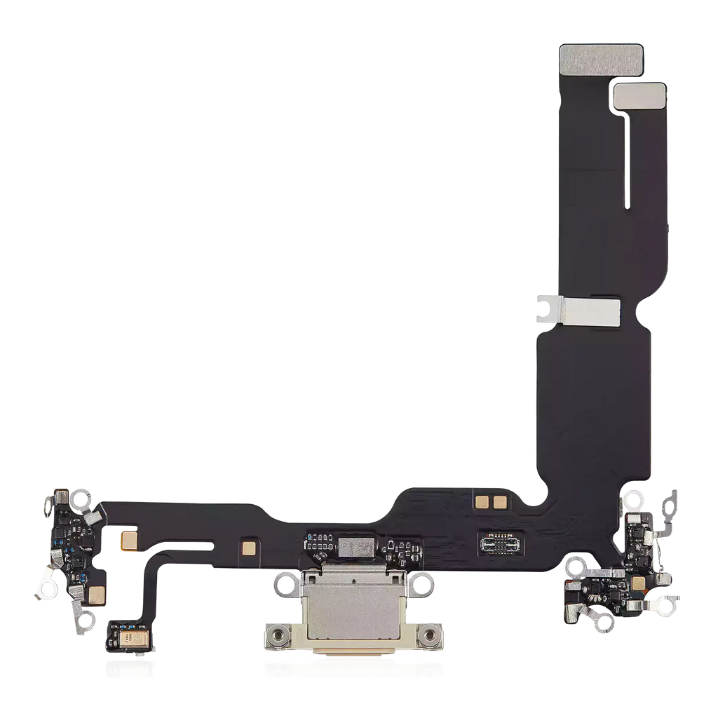 Flex-Kabel für Ladebuchse für iPhone 15 Plus (Aftermarket Plus) (Gelb)