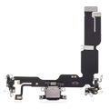 Flexibles Ladeanschlusskabel für iPhone 15 Plus (Aftermarket Plus, Schwarz)