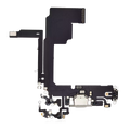 Ladebuchse Flexkabel für iPhone 15 Pro (Aftermarket Plus) (Weiß Titanium)