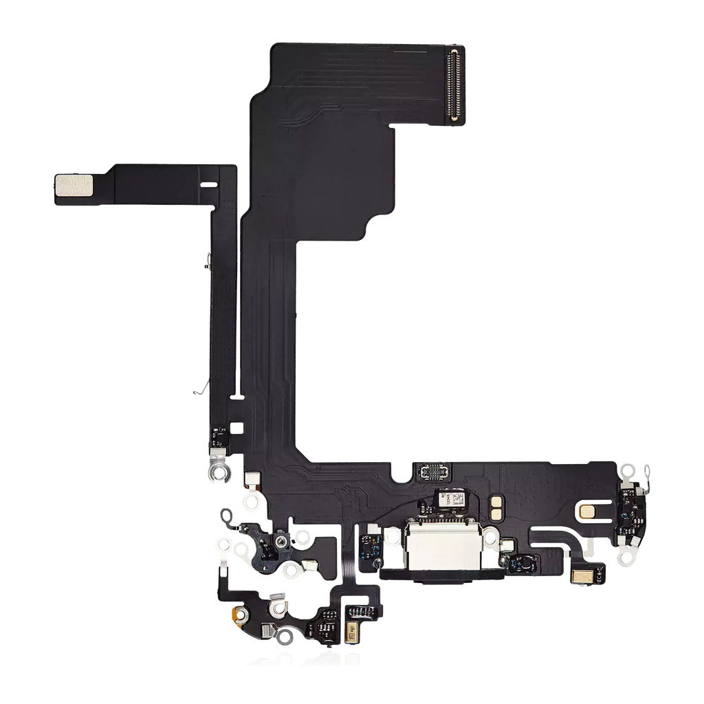 Ladebuchse-Flexkabel für iPhone 15 Pro (Aftermarket Plus) (Schwarz Titanium)